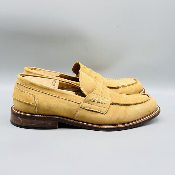 McCarren & Sons Shoes Mens 10 Brown Nubuck Loafers Slip On Vtg Made Italy